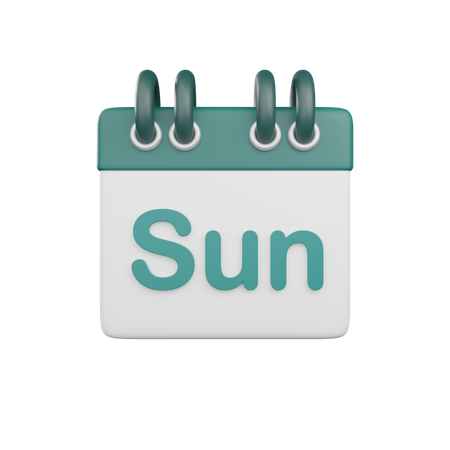 Sunday  3D Icon