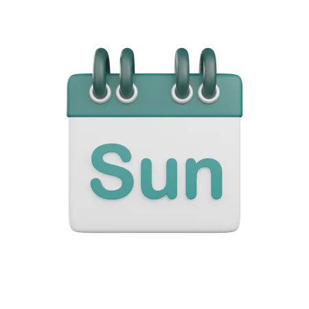 Sunday  3D Icon