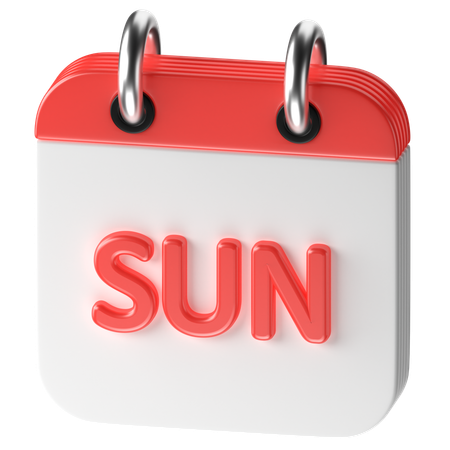 Sunday  3D Icon
