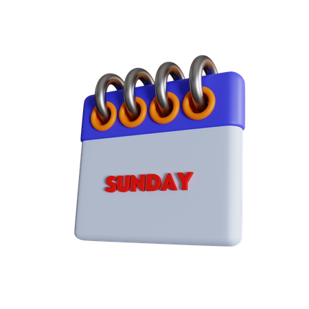 Sunday  3D Icon