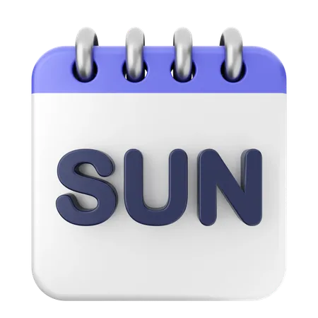 Sunday Calendar  3D Icon