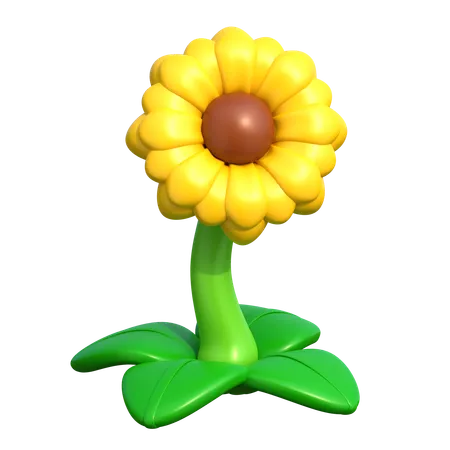 Sunflower 3 D Gardening Icon 3D Icon