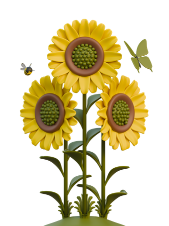 Sunflower  3D Icon