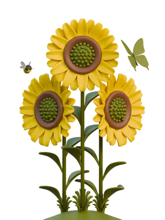 Sunflower  3D Icon