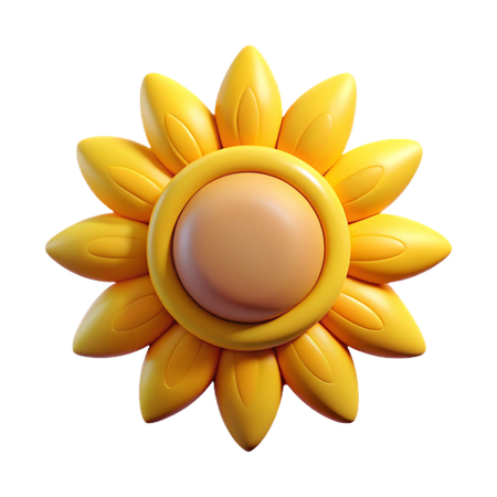 ひまわり  3D Icon