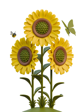 Sunflower  3D Icon