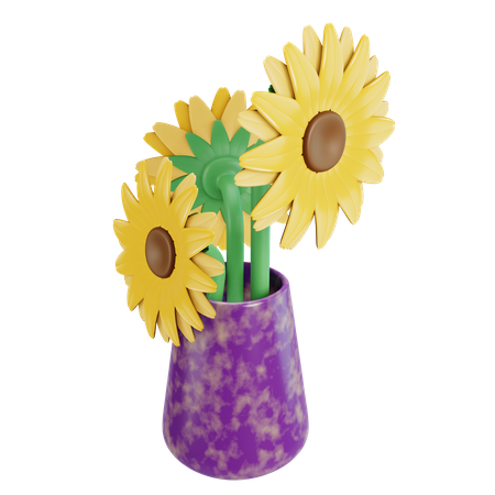 Sunflower  3D Illustration