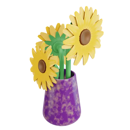 Sunflower  3D Illustration