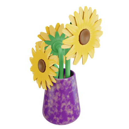 Sunflower 3D Illustration