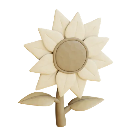 3 D Sunflower Illustration 3D Icon