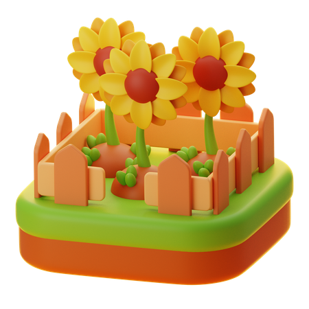 Sunflower Garden  3D Icon
