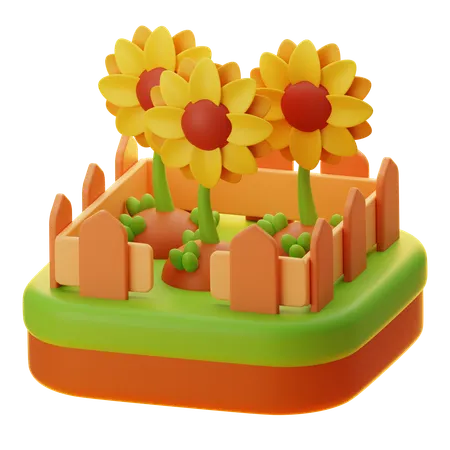 Sunflower Garden  3D Icon