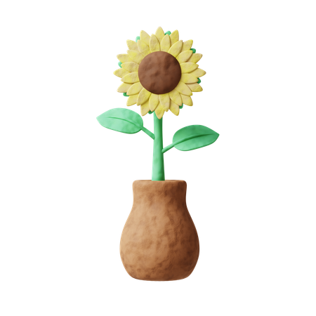 Sunflower Plant  3D Icon