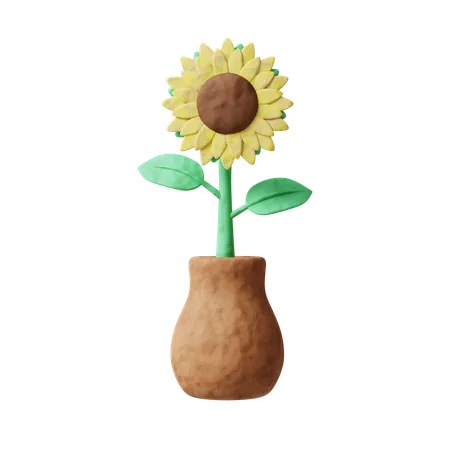 Sunflower Plant  3D Icon