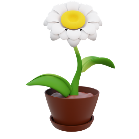 Sunflower Pot  3D Icon