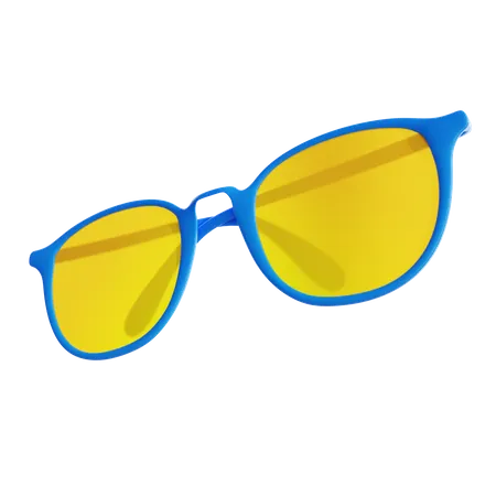 Blue Sunglasses Isolated On Transparent Background Creative Summer Minimal Concept 3 D Rendering 3D Icon