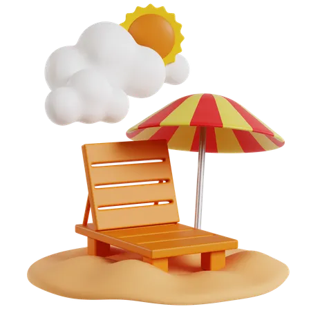 Sunny Beach Relaxation  3D Icon