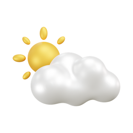 Sunny cloud weather  3D Icon