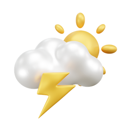 Sunny cloud weather  3D Icon