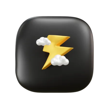 Sunny Cloud Weather  3D Icon