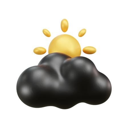 Sunny Cloud Weather  3D Icon