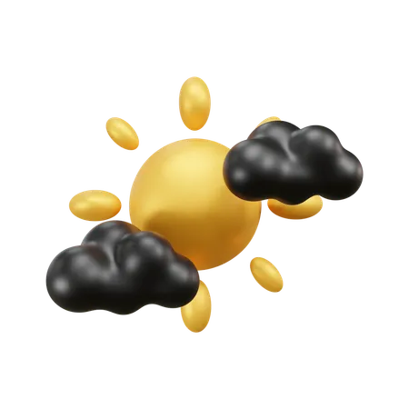 Sunny Cloud Weather  3D Icon