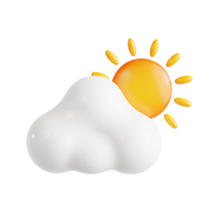 Sunny Cloudy  3D Icon