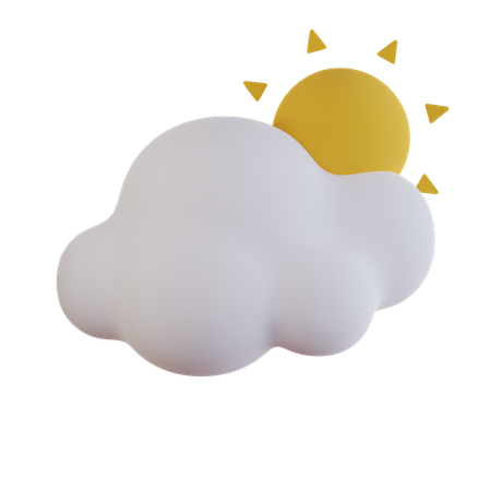 Sunny Cloudy  3D Icon