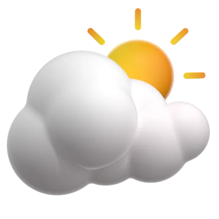 Sunny Cloudy  3D Icon