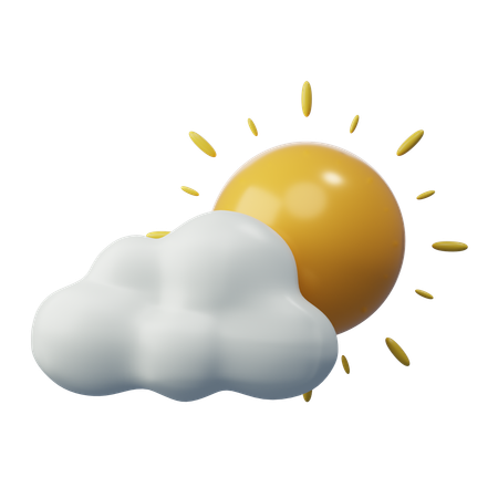 Sunny Cloudy  3D Icon