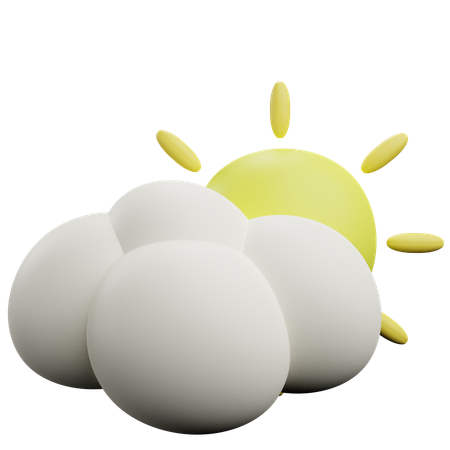 Sunny Cloudy  3D Icon