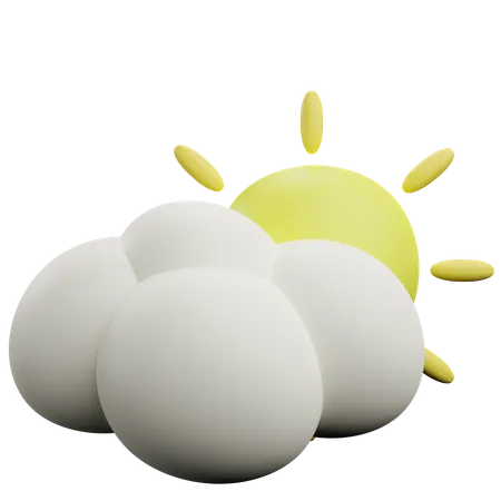 Sunny Cloudy  3D Icon