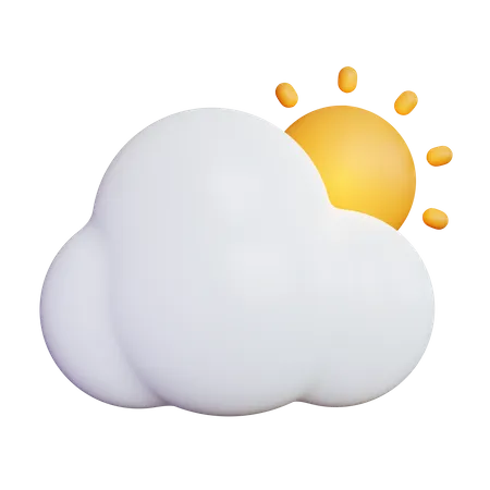 Sunny Cloudy  3D Icon