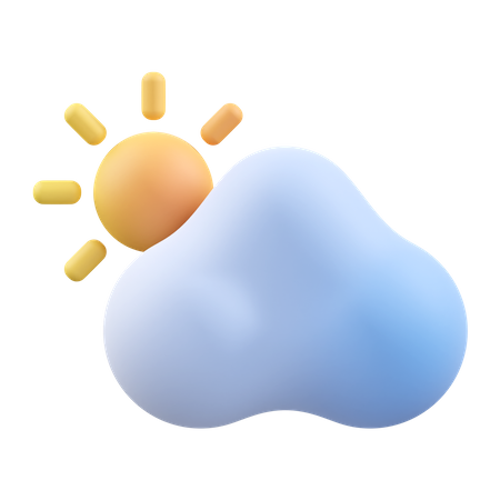 SUNNY CLOUDY  3D Icon