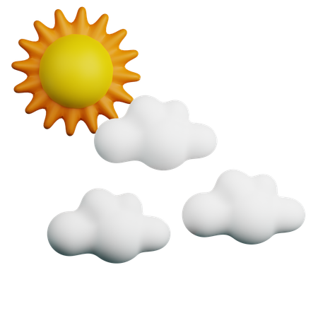 Sunny Cloudy  3D Icon