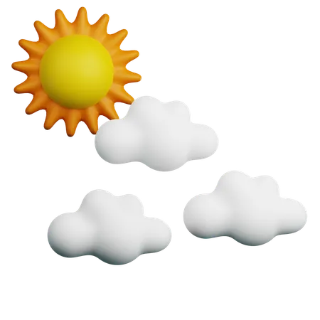 Sunny Cloudy  3D Icon