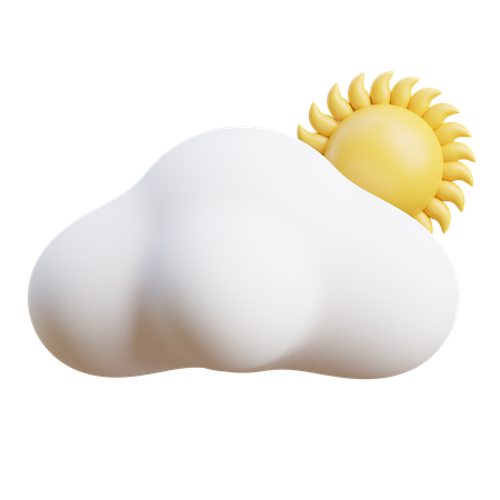 Sunny Cloudy  3D Icon