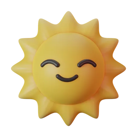 Summer Smiling Sun 3 D Render Illustration 3D Illustration