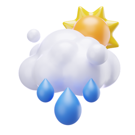 Sunny Drizzle Small  3D Icon