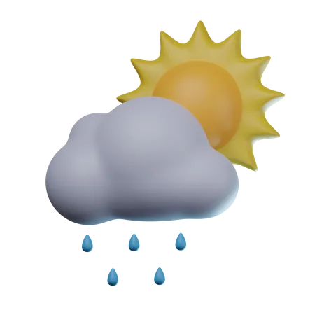 Sunny Rain  3D Icon