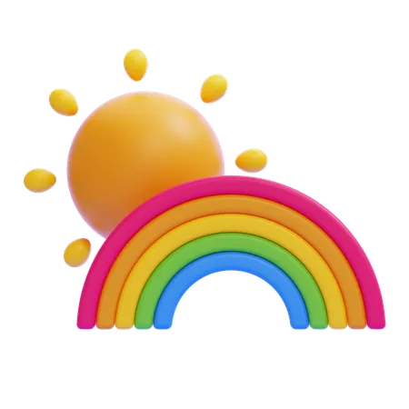 Sunny Rainbow  3D Icon