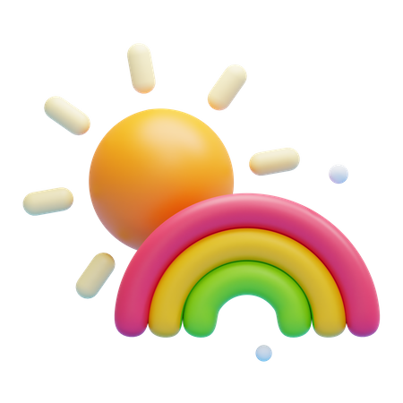 SUNNY RAINBOW  3D Icon