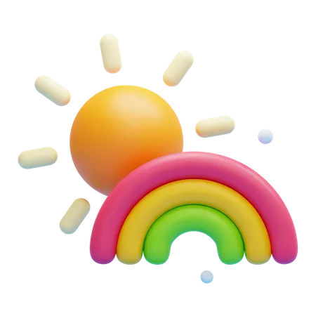 SUNNY RAINBOW  3D Icon