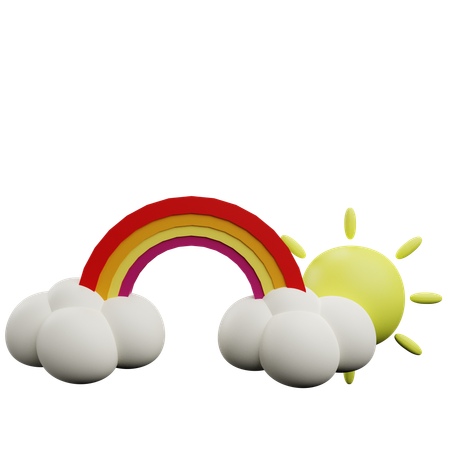 Sunny rainbow  3D Icon