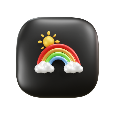 Sunny Rainbow Weather  3D Icon