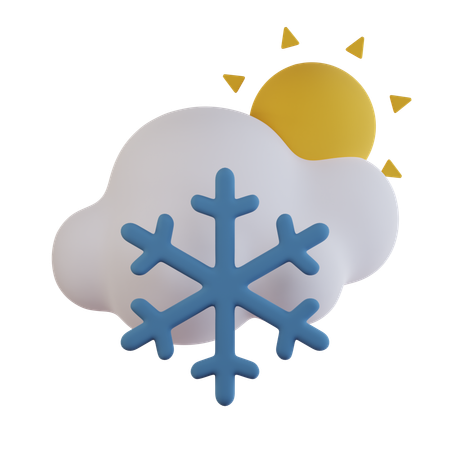 Sunny Snowflake  3D Icon