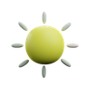 sunny sun 3d illustration