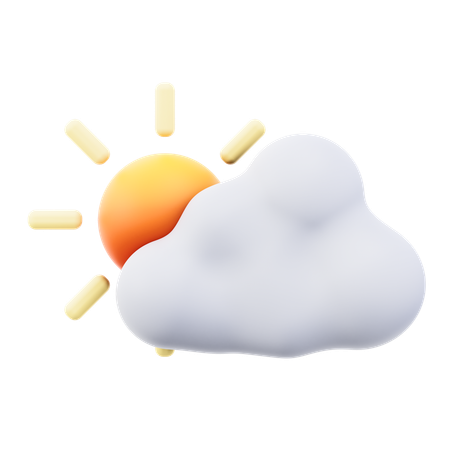 Sunny Weather  3D Icon