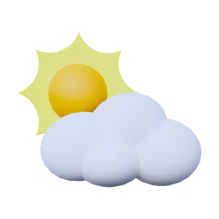 Sunny Weather  3D Icon