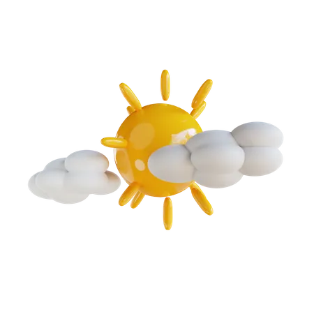 Sunny weather 3D Illustration